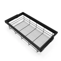 Panier coulissant en fil métallique avec amortissement NEXUS 860–894 mm / Noir mat