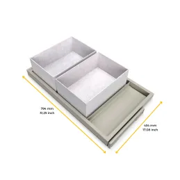 Étagère coulissante avec amortissement NEXUS ELEGANTE 760 - 794 mm / Beige