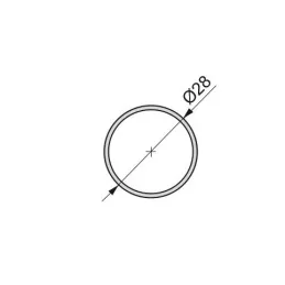 Tringle de penderie ronde LARGO / Noir mat
