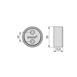 Embout avec cache pour tringle de penderie LARGO / Noir mat