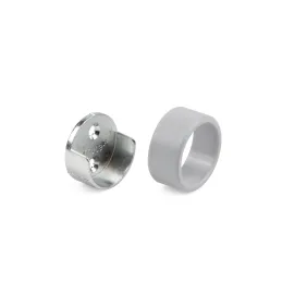 Embout avec cache pour tringle de penderie LARGO / Aluminium