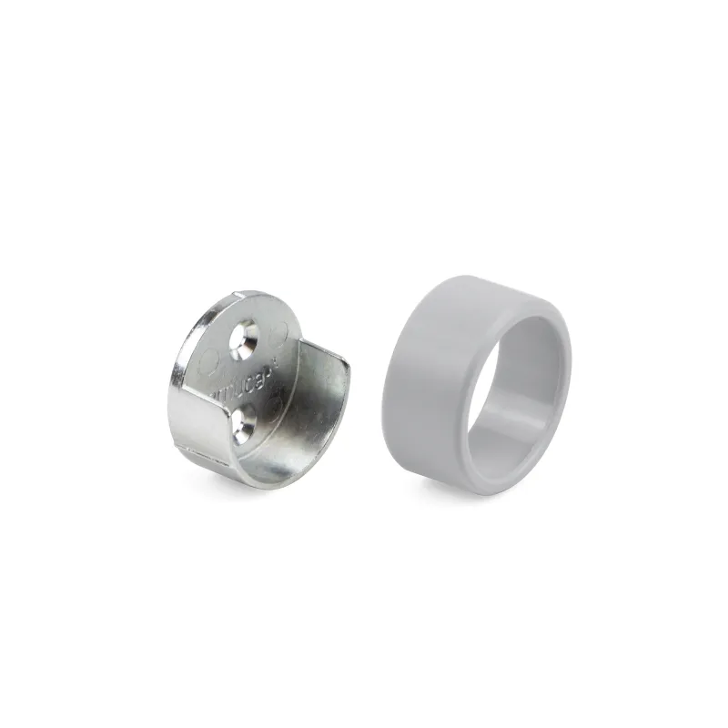 Embout avec cache pour tringle de penderie LARGO / Aluminium