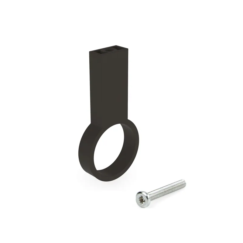 Support central pour barre de penderie LARGO / Marron foncé