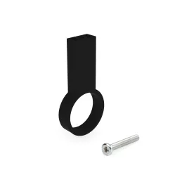 Support central pour barre de penderie LARGO / Noir mat