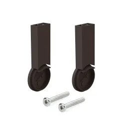 Kit d’embouts pour tringle de penderie LARGO – montage supérieur / Marron foncé