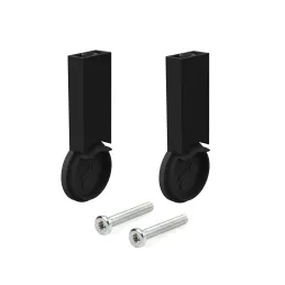 Set d’embouts pour tringle de penderie LARGO – montage par le haut / Noir mat