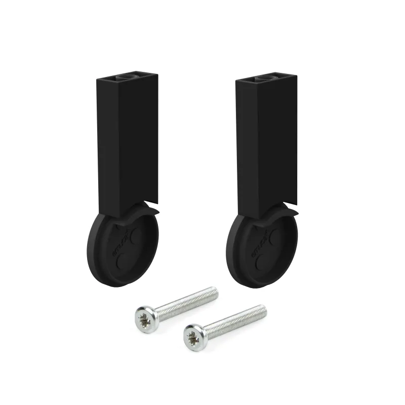 Set d’embouts pour tringle de penderie LARGO – montage par le haut / Noir mat