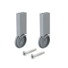 Kit d’embouts pour tringle de penderie LARGO – montage par le haut / aluminium