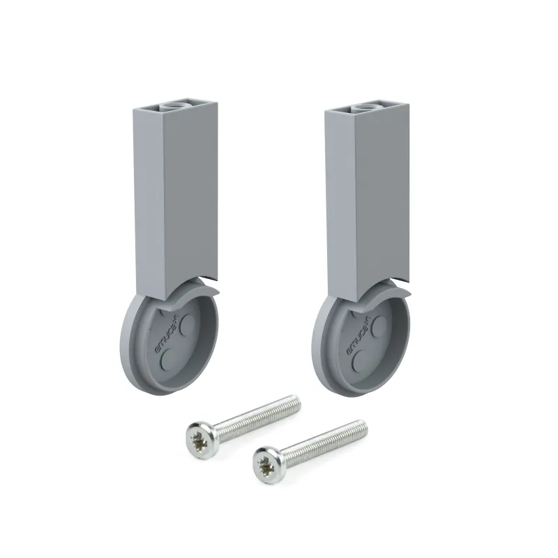 Kit d’embouts pour tringle de penderie LARGO – montage par le haut / aluminium