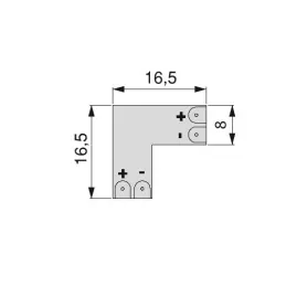Connecteur d’angle UNION L pour ruban LED LYNX