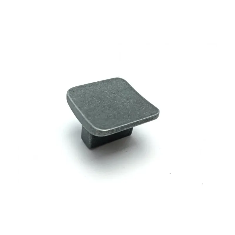 Bouton de meuble PERLA / Acier patiné brillant