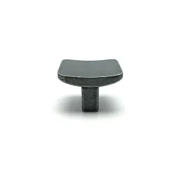 Bouton de meuble PERLA / Acier patiné brillant