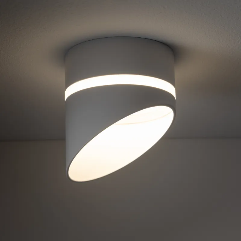 Spot encastré de plafond VIS / Blanc mat