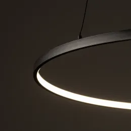 Plafonnier LED CIRCOLO M UNO 600 mm / Noir mat