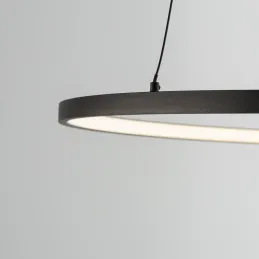 Plafonnier LED CIRCOLO M UNO 600 mm / Noir mat
