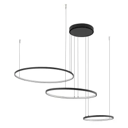 Plafonnier LED CIRCOLO TRIO 1250 mm / Noir mat