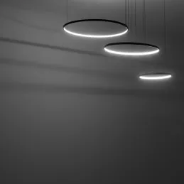 Plafonnier LED CIRCOLO TRIO 1250 mm / Noir mat