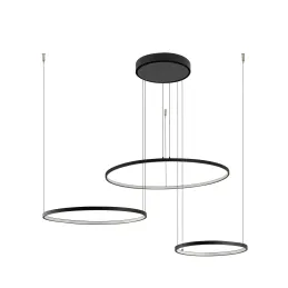 Plafonnier LED CIRCOLO TRIO 1250 mm / Noir mat