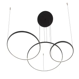 Plafonnier LED CIRCOLO TRIO 1250 mm / Noir mat