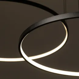 Plafonnier LED CIRCOLO TRIO 1250 mm / Noir mat