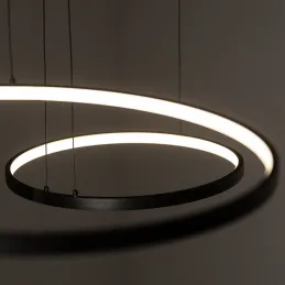 Plafonnier LED CIRCOLO TRIO 1250 mm / Noir mat