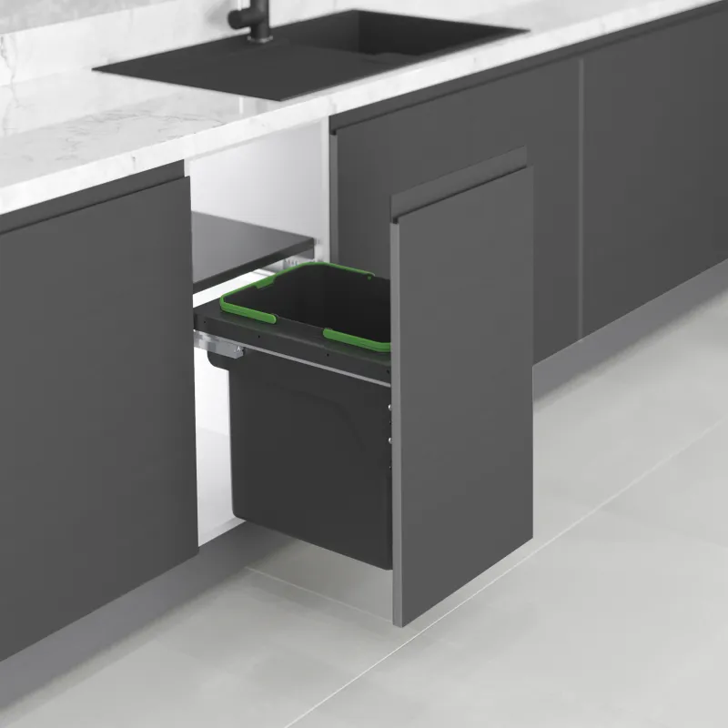 Poubelle coulissante LUXON 6450 – 1 × 35 L / Anthracite