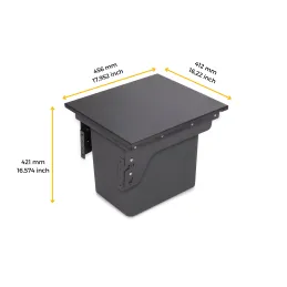 Poubelle coulissante LUXON 6450 – 1 × 35 L / Anthracite