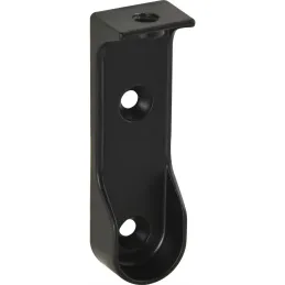 Embout ovale pour tringle de penderie – montage supérieur / Noir mat