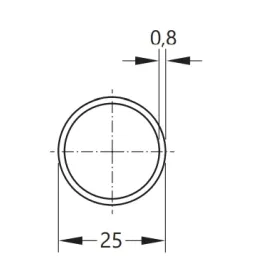 Tringle de penderie ronde / Noir mat