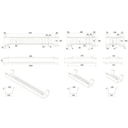Porte-câbles sous bureau OLYMP / Blanc mat