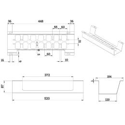 Porte-câbles sous bureau OLYMP / Blanc mat