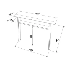 Structure de table BENETTI – ensemble / Noir mat