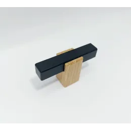 Bouton de meuble en bois LEO / Noir – hêtre naturel