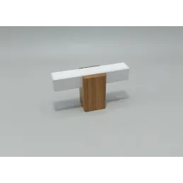 Bouton de meuble en bois LEO / Blanc – chêne naturel