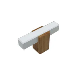 Bouton de meuble en bois LEO / Blanc – chêne naturel