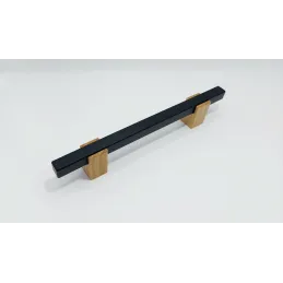 Poignée en bois LEO / Noire – hêtre naturel