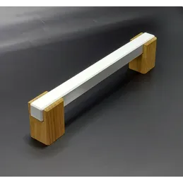 Poignée en bois LEO II / Blanc - chêne naturel
