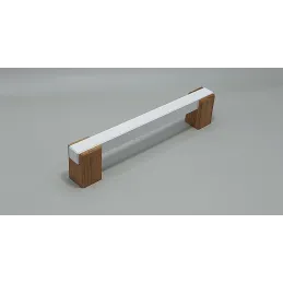 Poignée en bois LEO II / Blanc - chêne naturel