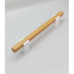 Poignée en bois LEO / Blanc – hêtre naturel