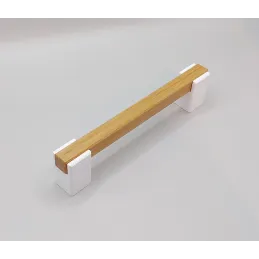 Poignée en bois LEO II / Blanc - hêtre naturel