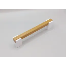 Poignée en bois LEO II / Blanc - hêtre naturel