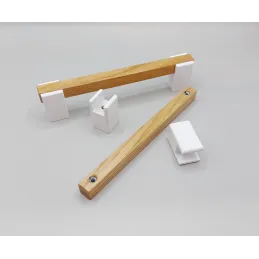 Poignée en bois LEO II / Blanc - hêtre naturel