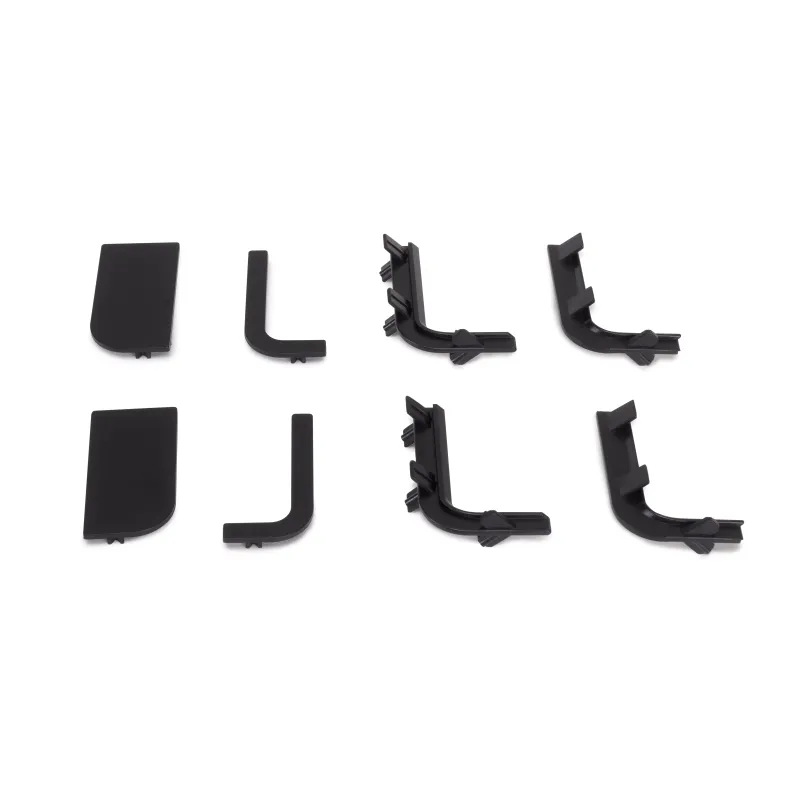 Kit d’embouts en PVC pour profilés VION - L / Noir mat
