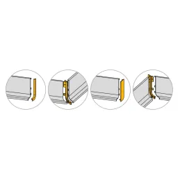Kit d’embouts en PVC pour profils VION - L / Aluminium