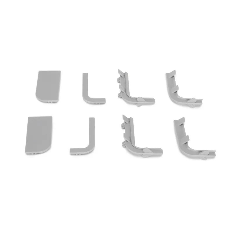 Kit d’embouts en PVC pour profils VION - L / Aluminium