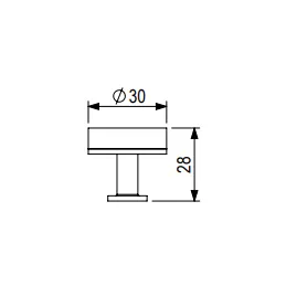 Bouton de meuble en bois SOHO / Noyer verni – doré