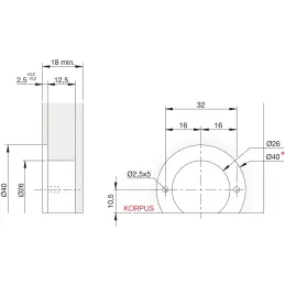 Charnière pour porte basculante inférieure KIMANA SKIN / Graphite