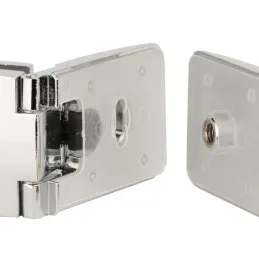 Charnière pour porte en verre SEE-ME / Chrome brillant