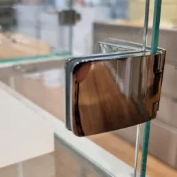 Charnière pour porte en verre SEE-ME / Chrome brillant