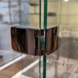 Charnière pour porte en verre SEE-ME / Chrome brillant